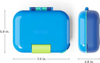 ZOKU - Mini Bento Box for Kids, Stackable, Lightweight, Leakproof, for Children, Kid Friendly Latch, Easy to Clean (Bento Jr) (Blue)