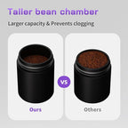 MAVO Manual Coffee Grinder, Shadow Wand Hand Coffee Grinder, Capacity 25g with CNC Stainless Steel Pentagon Conical Burr, Adjustable Setting, Burr Coffee Bean Grinder for Pour Over, Espresso (Black)