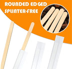 5×1000Pcs Disposable Wood Coffee Stir Sticks Stirrers Individually Paper Wrapped Coffee Tea Beverage Stirrers Stirrings 7.5 Inch,190mm