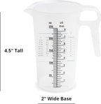 8oz 1 Cup Measure Pitcher with Convenient Conversion Chart– Food Grade - Great for Cooking, Home Hobbies, Aquariums, Pet Additives, Medical and Lab Chemicals with High Chemical Resistance by Turnah