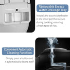 [CUCHEN] CRS-FWK1040WUS | Dual Heating Pressure Rice Cooker 10 Cup (Uncooked) | High/Non-Pressure | Triple Power Packing | Easy Open Handle | Stainless Cover | Auto Steam Clean | White