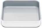 Caraway Non-Stick Ceramic 9” Square Pan - Naturally Slick Ceramic Coating - Non-Toxic, PTFE & PFOA Free - Perfect for Brownies, Lemon Bars, Cakes, & More - White