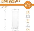LUXU Drinking Glasses 15.5 oz, Thin Highball Glasses Set of 4,Elegant Bar Glassware For Water, Juice, Beer, Drinks, and Cocktails and Mixed Drinks,Lead-Free Pint Glasses,Glass Drink Tumblers