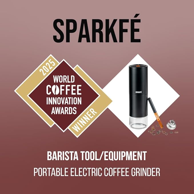 Portable Electric Coffee Grinder, Rechargeable Handheld Grinder with Stainless Steel Conical Burr, Adjustable Grind Settings, for Espresso, Moka, Pour Over, French Press, Cold Brew, Obsidian