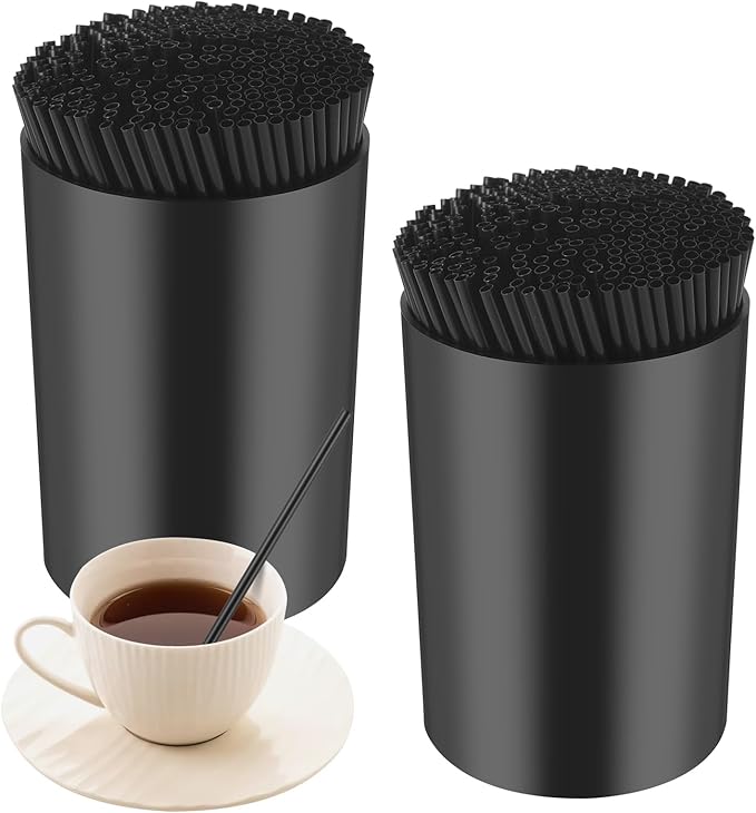 500 Pcs 5 Inch Coffee Stirrer Holder Black Coffee Stir Sticks Holder Stir Sticks for Coffee Bar Coffee Stirrers Reusable for Mixing Coffee Milk Cocktail Drinks Coffee Party Supplies