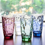 15Oz Unbreakable Tritan Drinking Glasses Shatterproof Acrylic Glasses Drinkware BPA Free Hard Plastic Cups Reusable Kitchen Water Glasses Drinking Set of 8 (4 Colors)
