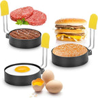 Mikim Egg Ring for Frying Eggs Mcmuffins, Round Egg Shaper for Cooking Breadfast Sandwich, Stainless Steel Non-stick, 3 inch / 7.5 cm Circle