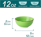 vancasso Bonita 12 Oz Small Bowls Set of 6, Ceramic Mini Dessert & Dipping Dishes, 5" Kids Bowls for Dip and Snacks, Microwave Safe Multicolor