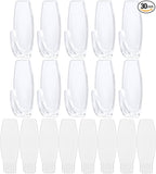 Large Utility Hooks,30-Hooks,36-Strips,Clear Wall Hook with Removable Strips Value Pack,Organize Damage Free,Removes Cleanly,Hanger Hook for Decorations