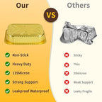 20 Pack 5 LB Aluminum Foil Pans, Heavy Duty, 11"8"2" Aluminum Food Containers with Lids for Baking, Meal Prep, Freezer, Heating and Takeout