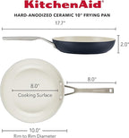 KitchenAid Hard Anodized Ceramic Nonstick Frying Pan/Skillet, 10 Inch - Matte Black