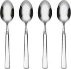 Oneida Easton Fine Flatware Teaspoons, Set of 4 , 18/10 Stainless Steel, Silverware Set, Dishwasher Safe