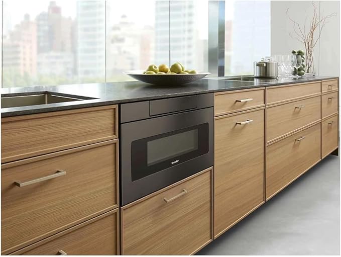 Sharp SMD2470AH 24" Microwave Drawer with 1.2 cu. ft. Capacity in Black Stainless Steel