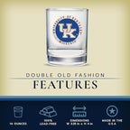 Heritage Pewter Kentucky Double Old Fashion | Double Rocks Glass 14 OZ for Liquor | Expertly Crafted Pewter Glass