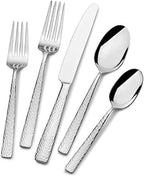Mikasa, Oliver Gleam Flatware Service for 12, 65 Piece Set, 18/10 Stainless Steel, Silverware Set with Serving Utensils