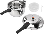 Pressure Pot for Cooking, 80KPA Stainless Steel Explosion Proof Household Pressure Cooker Multifunctional Kitchen Pressure Cooker with Safety Valve, Pressure Cooking Pot (2L)