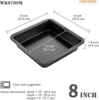 CHEFMADE Square Cake Pan, Nonstick 8 Inch Square Baking Pan, Set of 2