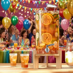 Beverage Dispenser,2.1 Gallon Glass Drink Dispenser with Stand,Glass water dispenser with Spigot, Large Drink Dispensers for Parties,Water Dispensers for Bar,Wedding,Restaurants 8L