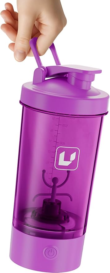 Electric Shaker Bottle USB C Rechargeable Protein Shaker Bottle Shaker cups for Protein Shakes Mixer with 24oz BPA Free Tritan Meal Replacement Shakes Made with Tritan Portable Blender Cup (Purple)