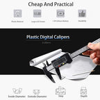 Electronic Digital Calipers, inch and Millimeter Conversion,LCD Screen displays 0-6" Caliper Measuring Tool, Automatic Shutdown, Suitable for DIY/Jewelry Measurement (New150mm Black Plastic)