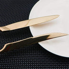 18/10 Stainless Steel Mirror Polished Copper Flatware Set,Dishwasher Safe,Service for 4