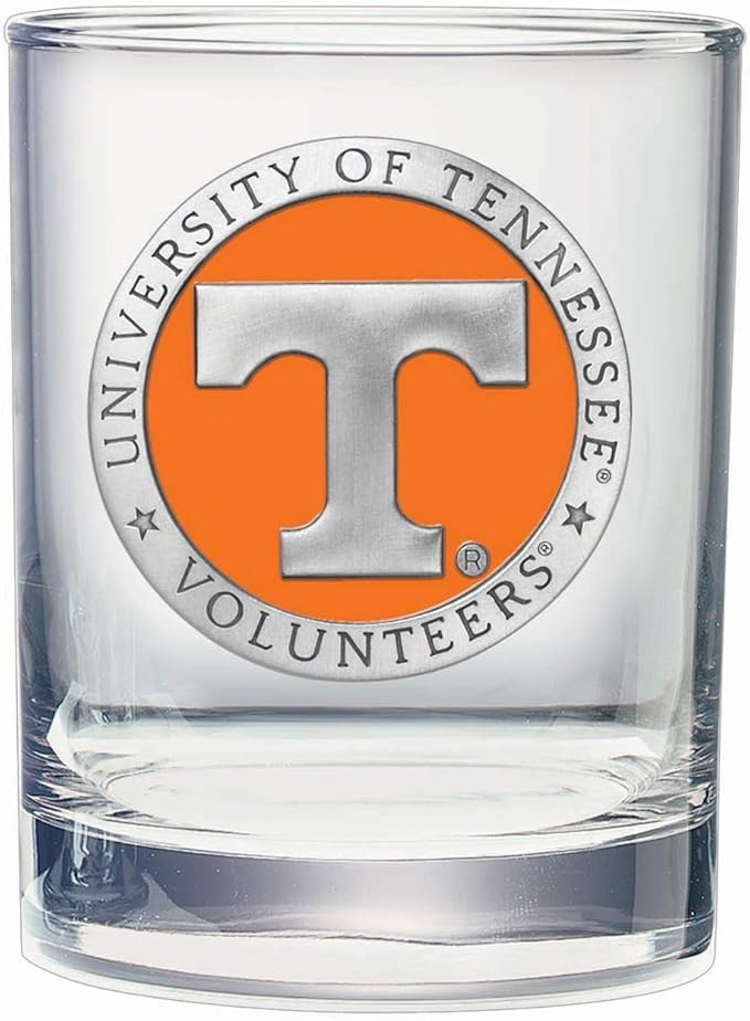 Heritage Pewter Tennessee Double Old Fashion | Double Rocks Glass 14 OZ for Liquor | Expertly Crafted Pewter Glass
