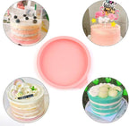 4 Pcs Layer Cake Pan Set, 6 Inch Silicone Round Cake Mold Rainbow Non-Stick Baking Tins for Jumbo Whoopie Pie Cake Vegetable Pancakes Taco Shells Pizza Crust Omelet Frittata, Resin Craft