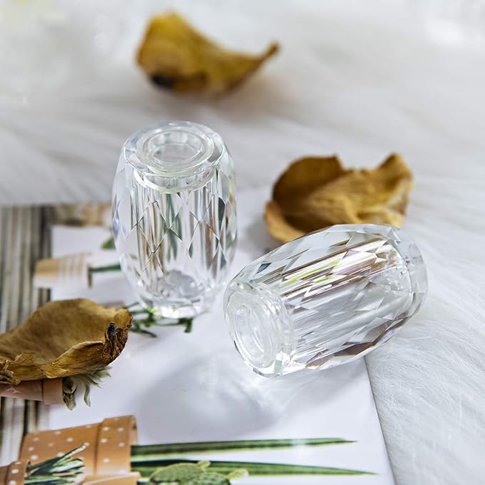 Refillable Crystal Seasoning Bottle Salt and Pepper Shakers Kitchen Decor (Set of 2) Salt Shaker Set