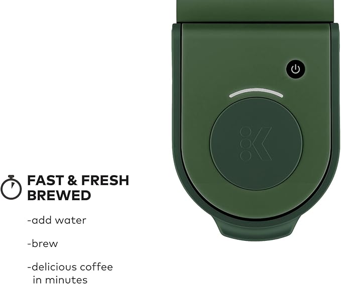 Keurig K-Mini Single Serve K-Cup Pod Coffee Maker, 6 to 12oz Brew size, with Cord Storage, Perfect for Small Spaces, Evergreen