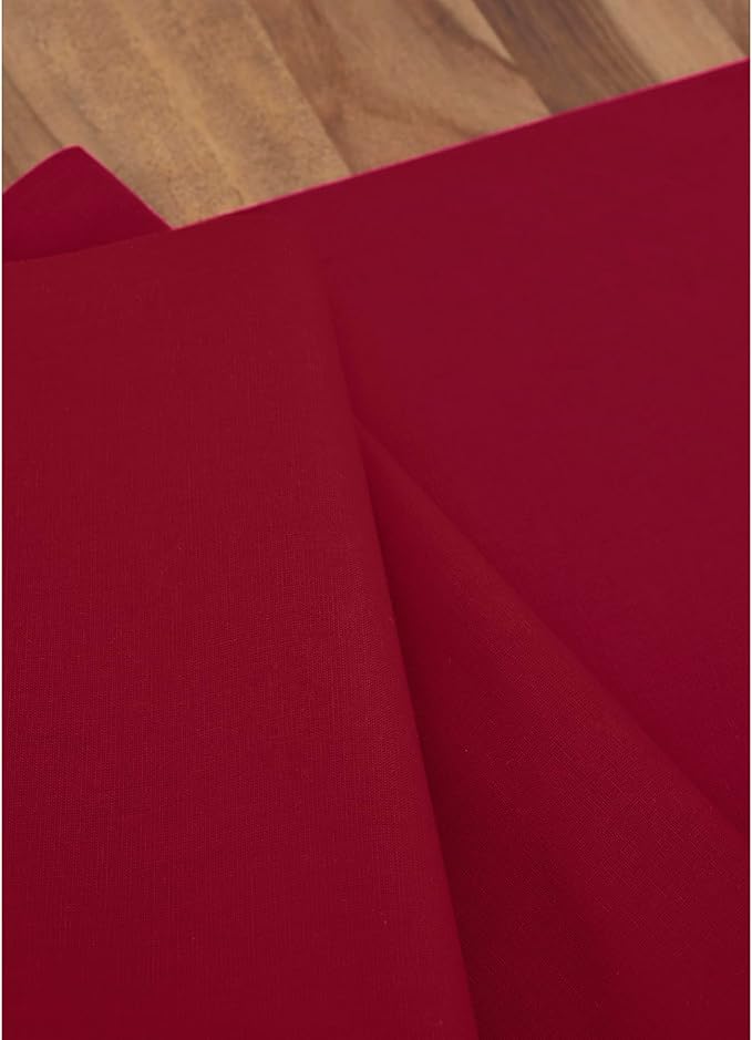 Solino Home Red Table Runner 108 Inches Long - Dru Cotton Linen Dining Table Runner 14 x 108 Inch for Summer - Handcrafted and Machine Washable