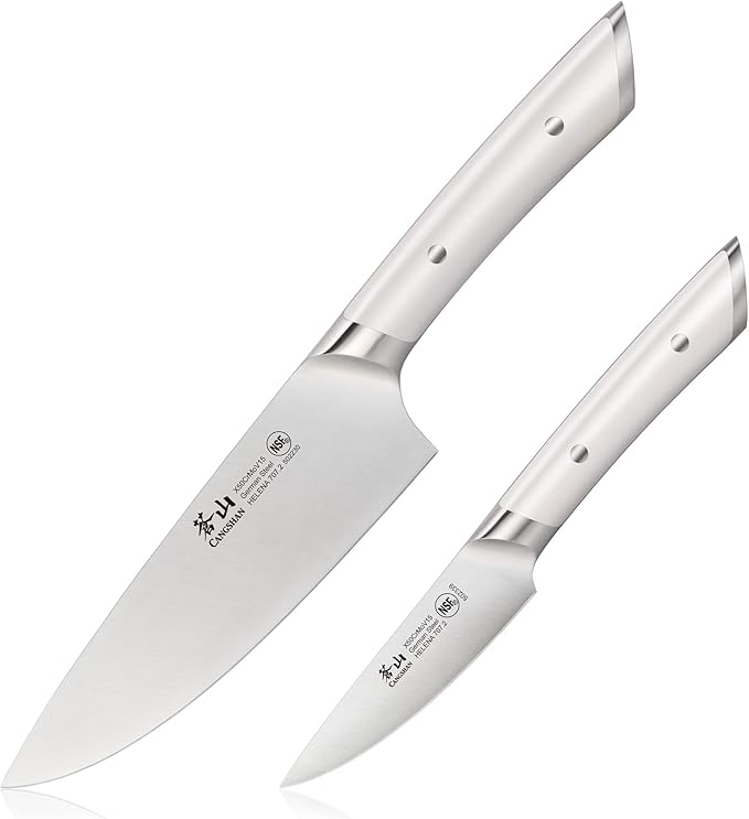 Cangshan HELENA Series German Steel Forged Starter Knife Set (White, 2-Piece)