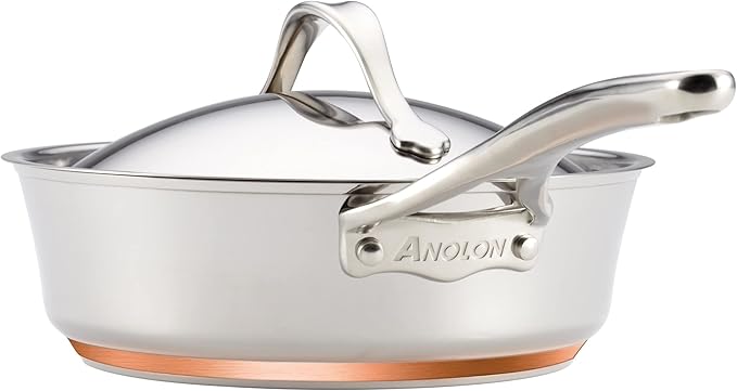 Anolon Stainless Steel & Hard Anodized Aluminum, Cookware Set (11 Piece)