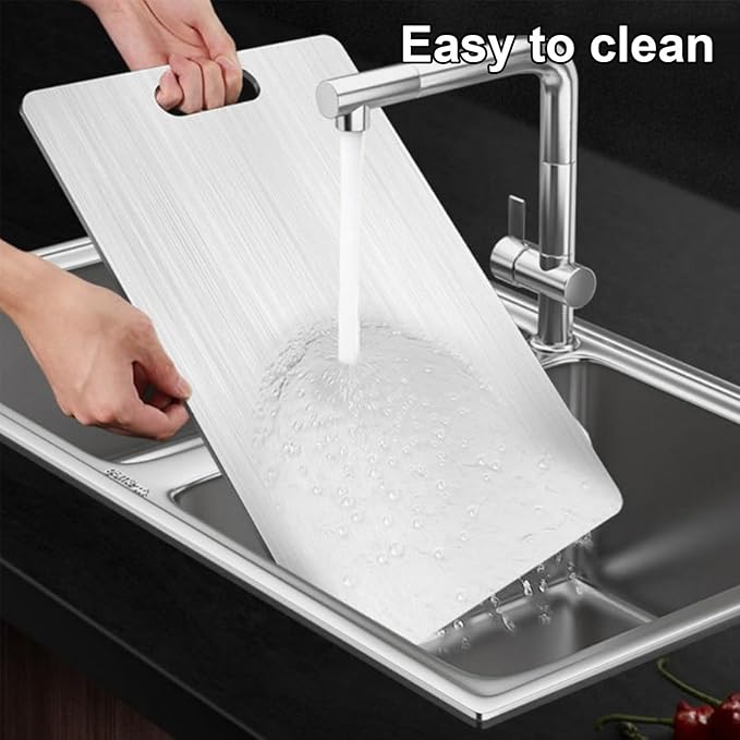 Katuchef Titanium Cutting Board,Katuchef Titanium Cutting Boards for Kitchen,Double-Sided Cutting Board for Vegetables And Meat, Easy To Clean and Store(L)