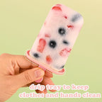 WMKGG Popsicles Molds Set, 6 PCS Ice Pop Mold,Homemade Ice Cream Mould with Sticks, Popsicle Maker(Pink)