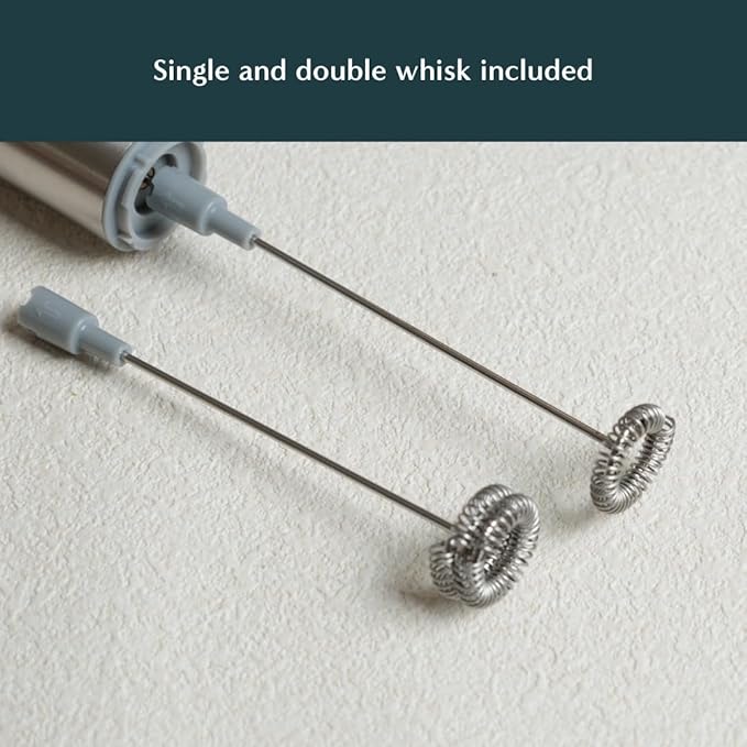 Naoki Matcha Modern Matcha Starter Set - Electric Matcha Whisk and Milk Frother with Single and Double Frother Head, Stainless Steel Spoon, Stainless Steel Sifter