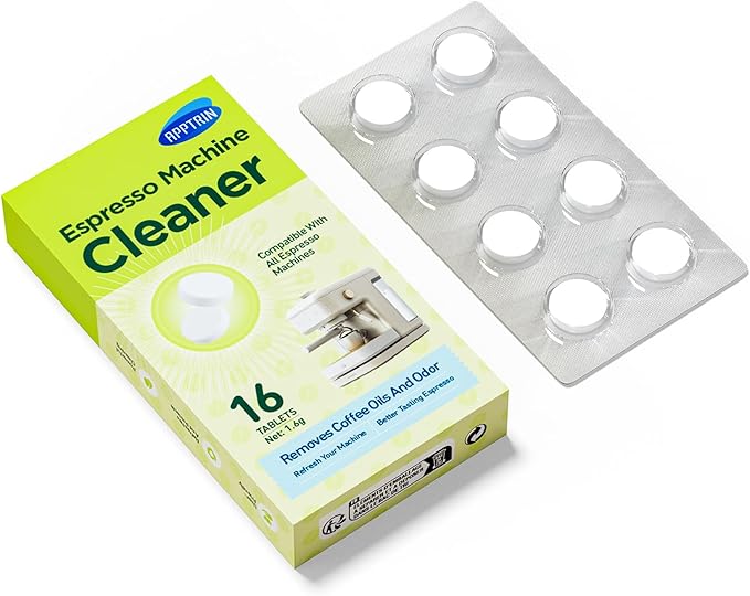 Espresso Machine Cleaning Tablets,16 Pack Coffee Machine Descaler Compatible with Breville, Gaggia, Delonghi, Jura, Coffee Oil Remover Tablets Suitable for use with all Espresso machines