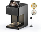 EVEBOT Coffee Latte Art Machine EB-Pro Customized Photo Selfie Printing with Camera Cake Desserts DIY Personalized Decoration for Cafes Bars Museums, Blown FancyBox - Black