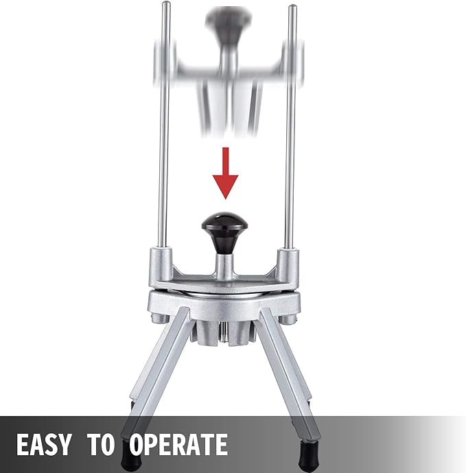 VEVOR 6-Section Commercial Easy Wedger Stainless Steel Blade Fruit Lime Slicer, Lemon Cutter for Home Bar Restaurant