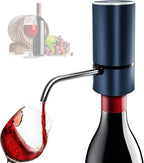 Electric Wine Dispenser, Aerator, Pourer & Vacuum Wine Pump, Portable One Button Automatic Wine Aerator for Quick decanting, Improving Wine Taste & Aroma, Gifts for Men & Women Wine Lovers (Blue)