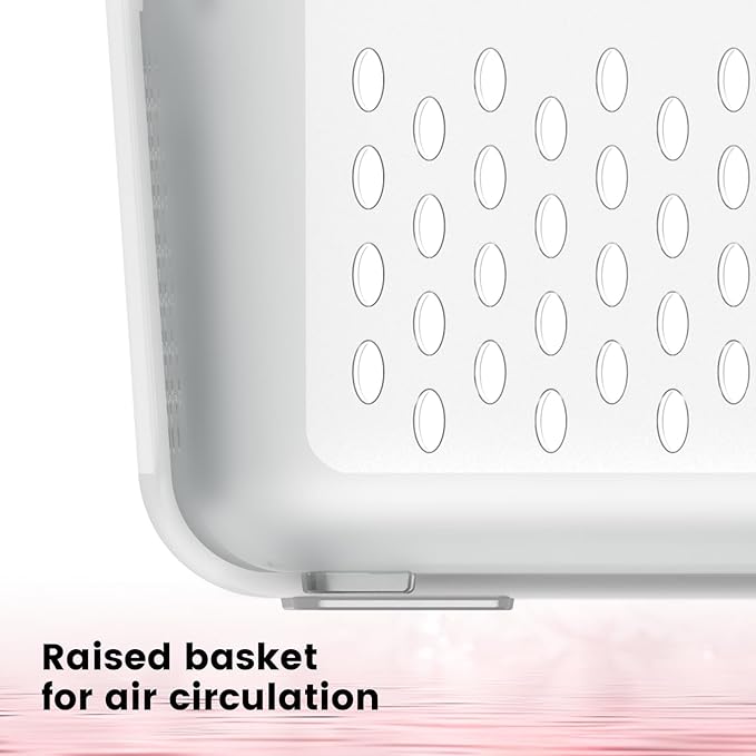 6 PCS Fruit Storage Containers for Fridge with Lids, BPA-Free, Produce Storage Containers with Removable Colander, Dishwasher & Microwave Safe for Salad Berry Lettuce Keeper