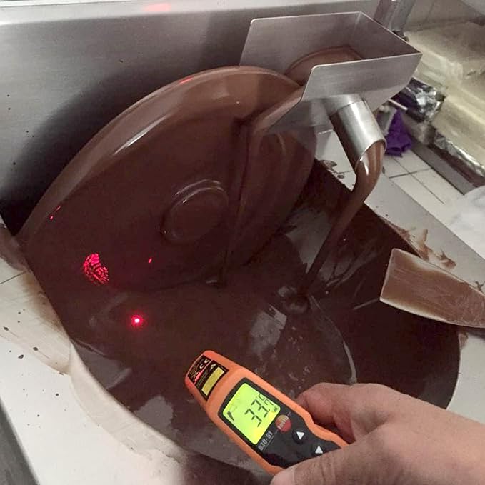 Commercial Chocolate Fountain Machine Chocolate Melting Tempering Machine Commercial Hot Chocolate Heater 1200W 12.4L 110V Vibration 8kg/batch