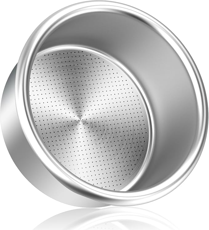 54mm Portafilter Basket Two Cup-Single Wall Filter Basket Stainless Steel Coffee Portafilter Basket Espresso Filter Basket