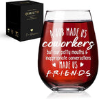 Funny Wine Glasses Gifts For Coworkers, Best Friends, Office Appreciation,Birthday,Christmas, Valentines Day, Thank You Gift For Coworkers-105