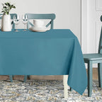 sancua Square Tablecloth - 70 x 70 Inch - Stain and Wrinkle Resistant Washable Polyester Table Cloth, Decorative Fabric Table Cover for Dining Tables, Buffet Parties and Camping, Teal