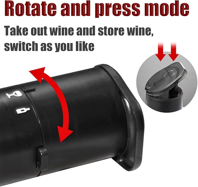 Vacuum Wine Dispenser, Multifunctional Wine Aerator, Wine Preservation System, Switchable Decanter & Wine Storage Function, Wine Accessories Gift for Wine Lovers, No Power & Consumables Required