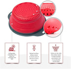 Set of 3 Niklye Ultimate Kitchen Strainers includes 1-10 inch & 2-12 inch. Collapsible Silicone Colanders For Easy Storage - Use with Pasta & Veggies or as a Fruit or Berry Bowl with Strainer., large