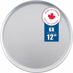 Norjac 12 Inch Pizza Pan, 6 Pack, Round Aluminum Pans, Baking Tray for Oven, Rust-Free, Durable & Long Lasting