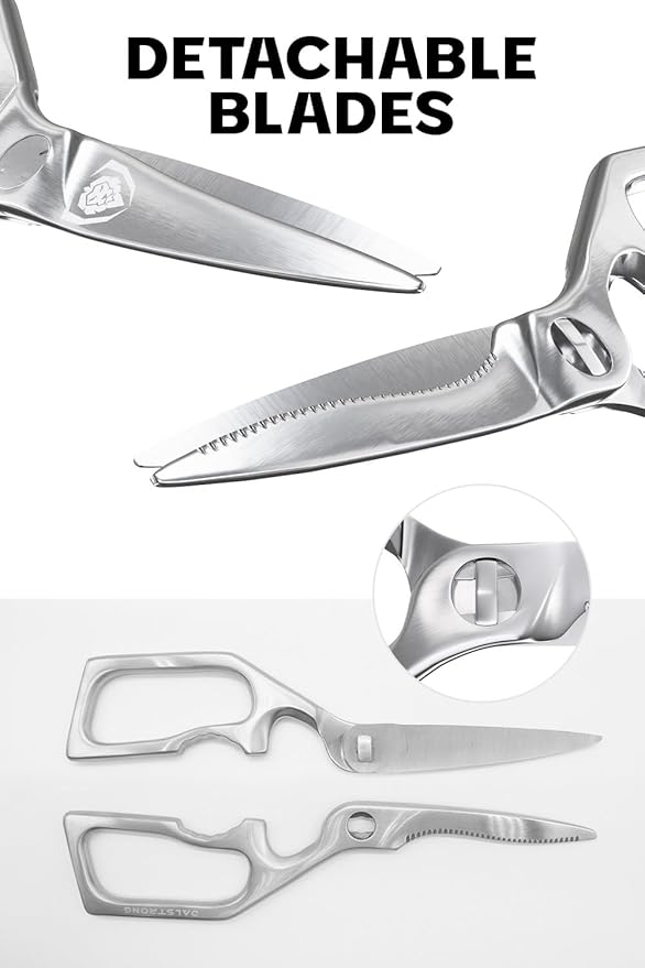 Dalstrong Kitchen Scissors All Purpose- Japanese Stainless Steel - Ambidextrous Kitchen Shears for Food - Detachable - Heavy Duty Scissors Sharp Blade - Herbs, Pizza, Meat Cutting Scissors