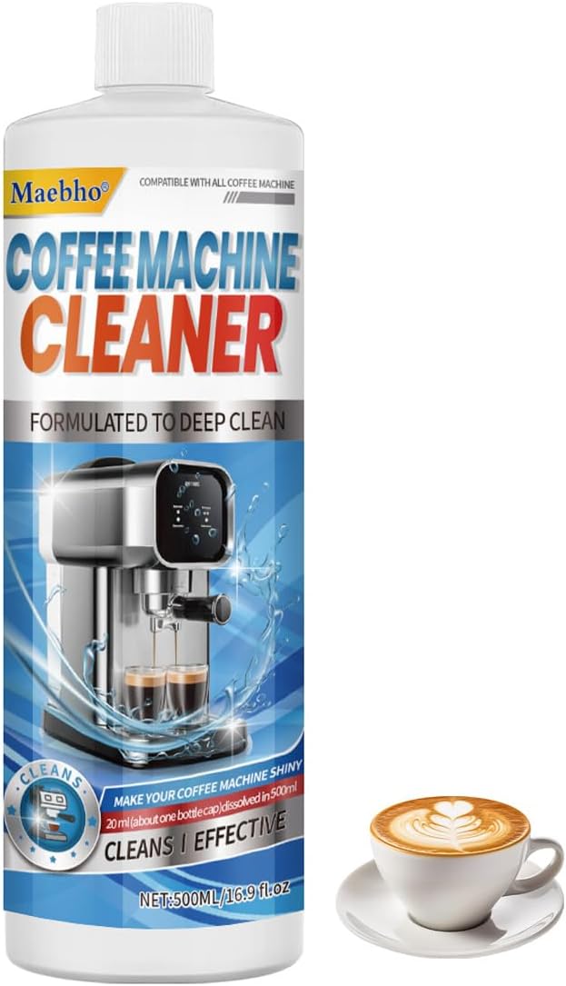 Espresso Coffee Machine Descaling Solution 16.9 oz – Universal Descaler Cleaner Compatible with Keurig,Nespresso,Breville,Delonghi, Ninja - Coffee Maker Cleaning Solution