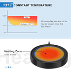 Coffee Mug Warmer, Electric Beverage Warmers for Office Home Desk Use, Smart Cup Warmer Thermostat Coaster for Hot Coffee Tea Espresso Milk Candle Wax with Gravity Switch Auto On/Off 135F